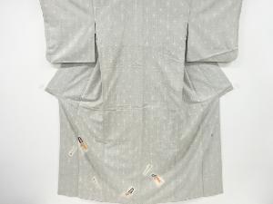 リサイクル　作家物　姉さん人形に簪模様手織り紬付け下げ着物